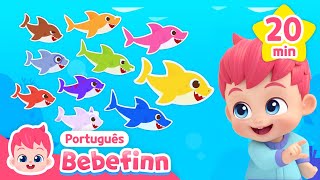 Dez Tubarõezinhos e Mais Músicas Dururu🦈 | +Completo | Bebefinn em Português-Canções Infantis