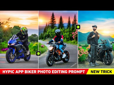 Biker hypic photo editing prompt | Hypic app biker photo editing | Hypic photo editor