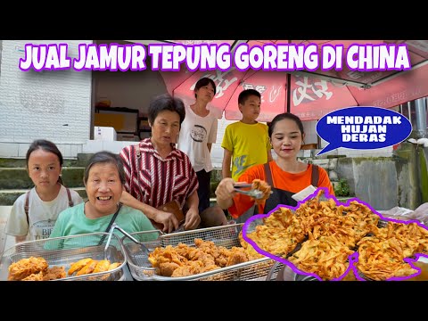 PENGHASILAN TEMBUS SEGINI, JUAL JAMUR TEPUNG DI CHINA SEMPAT TUTUP LALU LANJUT JUALAN LAGI HABIS‼️