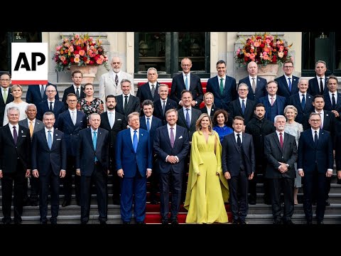 YouTube video thumbnail: Dutch Royals and Nato Leaders Pose for Group Photo at Summit in The Hague
