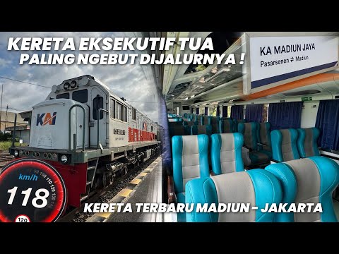 LOKOMOTIF & KERETA TUA BERKECEPATAN TINGGI‼️Naik KA Madiun Jaya Eksekutif Kursinya Banyak Yang Rusak