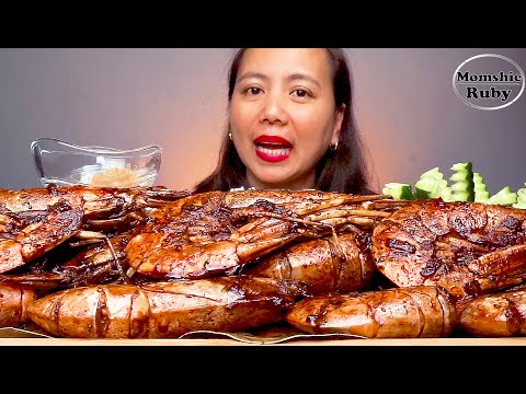 SHRIMP WITH GARLIC VINEGAR SOY SAUCE | ADOBONG HIPON | MUKBANG ASMR