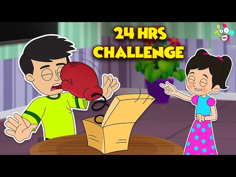 Gattu Chinki's 24hrs Challenge | Animated Stories | English Cartoon | Moral Stories | PunToon Kids