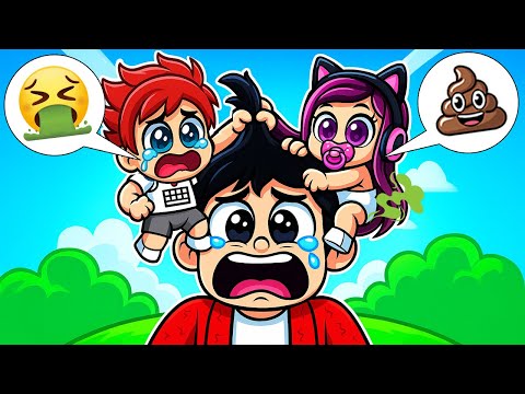 ME CONVERTÍ EN PAPÁ de KORI BEBE y LUKY BEBE en Roblox | Karim Juega
