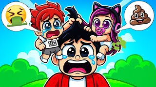 ME CONVERTÍ EN PAPÁ de KORI BEBE y LUKY BEBE en Roblox | Karim Juega