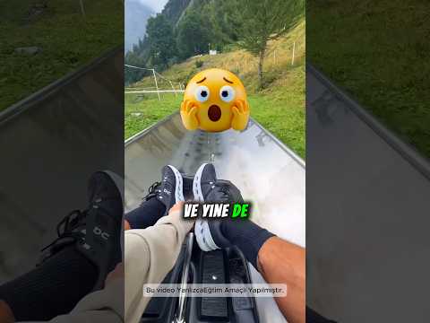 Kaydırağın sonunda onu bekleyen şey❗ 👀😯