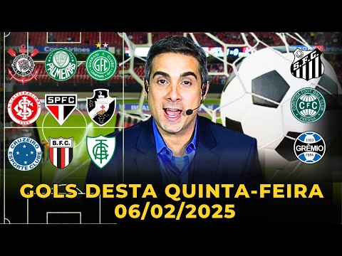 ⚽️ TODOS OS GOLS DESTA QUINTA 06/02 GOLS DOS ESTADUAIS, GOLS DE HOJE, GOLS DO DIA, GOLS DA RODADA