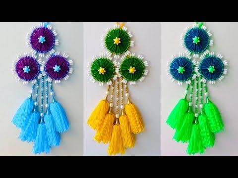 Easy & Beautiful Woollen Wall Hanging with Old Bangles | Wall Hanging Craft Ideas Easy