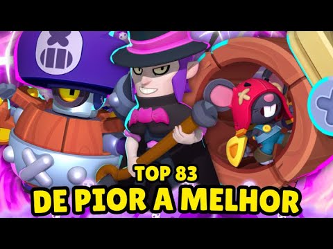 TOP 83 BRAWLERS! TODOS os BRAWLERS do BRAWL STARS de PIOR ATÉ MELHOR! TIER LIST OFICIAL! (V 8.0)