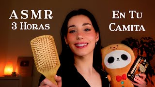 ASMR EN TU CAMITA HASTA QUE TE DUERMAS ❤️💤 Caricias, Masajes & Cepillo 🪔 Roleplay en Español 3H