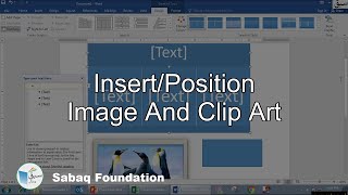 Insert/Position Image And Clip Art