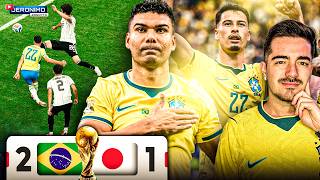 Brasil 2x1 Japão - SUFOCO e REDENÇÃO de CASEMIRO.