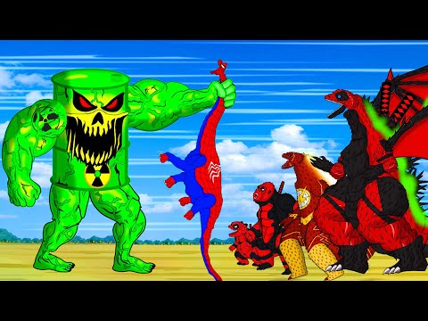 V. rex Fight Toilet - Train T-rex Dinosaur VS King Kong | शिन काँग टीम FUNNY CARTOON - Deadpool