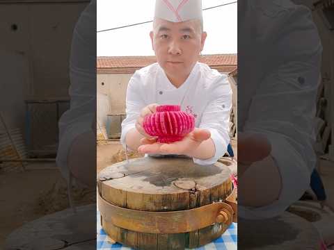 China’s Chef King Shows Amazing Cutting Skills with Knife Sculpting #chef #cuttingskills #chefknives