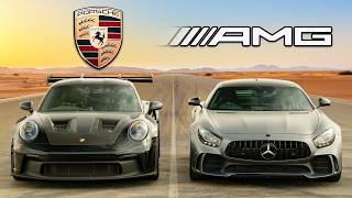 포르쉐 911 GT3 RS vs AMG GT R - 드래그 레이스!