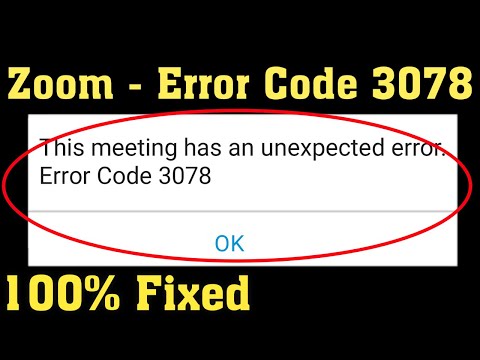 Zoom Error Code 07 21