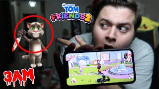 *YENİ OYUN* GECE 3'te MY TALKİNG TOM FRİENDS 2 OYNAMAYIN !! (TOM VE ARKADAŞLARI EVİME GELDİ)