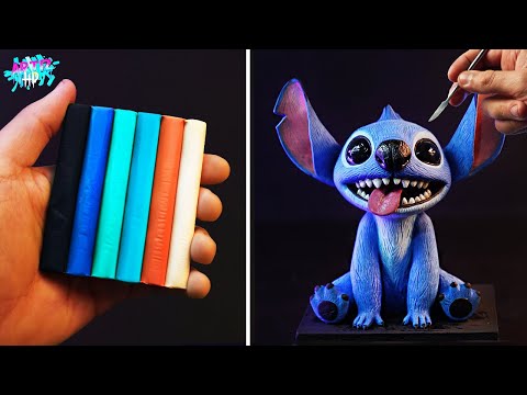 Cómo hacer a STITCH con PLASTILINA ESCOLAR 😱 | Lilo y Stitch Película