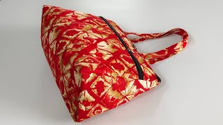 ब्यूटीफुल हैंडबैग बनाएं || DIY zipper handbag cutting and stitching at home || bag making with cloth