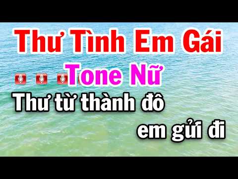 Thư Tình Em Gái Karaoke Tone Nữ ( Rê Thứ ) Nhạc Rumba Dễ Hát