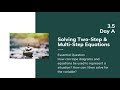 Solving 2 and Multi-Step Equations with Tape Diagrams