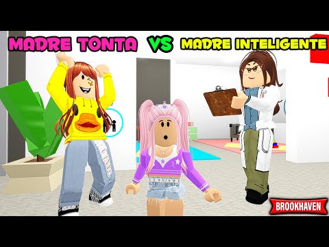 ADOPTADA por MADRE TONTA vs MADRE INTELIGENTE en Brookhaven Roblox! 🤯 ¿Cuál es Mejor?