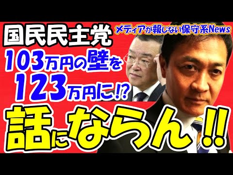 【国民民主党】１０３万円の壁を１２３万円に！？話にならないと大反発！！宮沢洋一税調会長は国民の敵！！財務省の意図が見えた！！赤字国債を出さない財源不要の恒久減税！？【メディアが報じない保守系News】