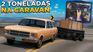 SUBINDO A SERRA COM DUAS TONELADAS NA CARAVAN- BeamNG.drive
