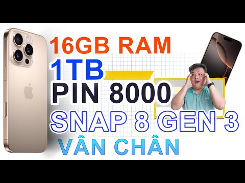 Mua thử iP16 Pro Max 1TB shopee giá 2 triệu: 16GB RAM, SNAP 8GEN3, PIN 8000, BẢO MẬT VŨ TRỤ...
