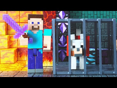 Minecraft Toy Adventure Part 2 Adventure to the Nether