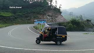 Bus And Auto Turning Munnar Hairpin bend Hills Driving Road Kerala