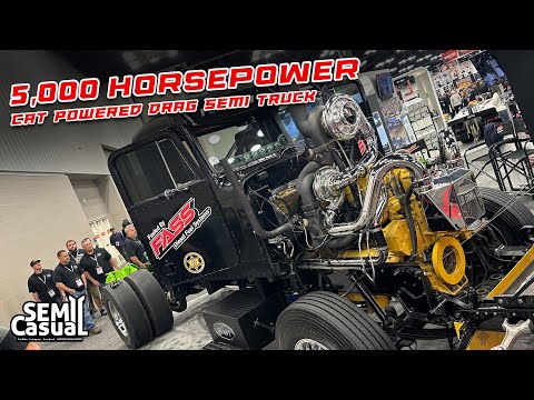 BIG RIG DRAG TRUCK!!! 5,000 hp CAT