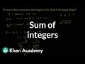 Exploring the Sum of Consecutive Odd Integers
