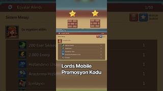 PROMOSYON KOD  RACE - LORDS MOBİLE  #lordsmobile #lordsmobilepromosyonkodu