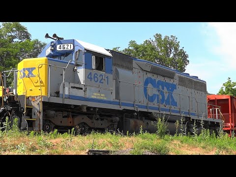 CSX Yellow Nose 1 EMD SD40 with a Leslie at Western Maryland Scenic Railroad