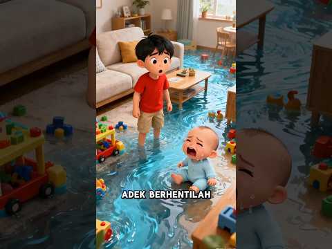 Adek nangis terus pengen digendong mama #animasi #kartun #shortvideo