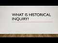 Historical Inquiry and Source Analysis