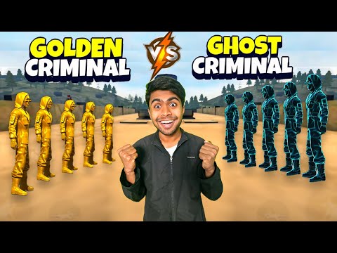 GOLDEN CRIMINAL vs GHOST CRIMINAL FACTORY CHALLENGE😂| 4 VS 4 WHO WILL WIN ? - GARENA FREE FIRE