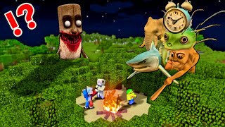 恐怖のイタリアンブレインロットが徘徊する森で100日サバイバルをした結果…⁉️😱【マイクラ マインクラフト】ぽっぴんず