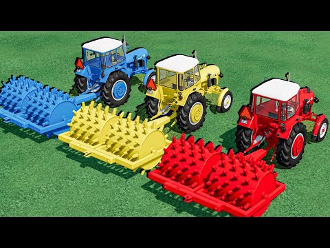 Work with Colors - CULTIVATING with GIANT ROLLER and URSUS Tractors - Farming Simulator 22