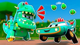 Super DINOSAURIO vs. COCODRILO MALVADO