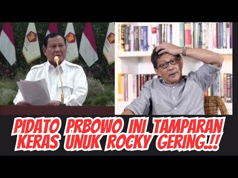 PIDATO PRABOWO TAMPARAN KERAS UNTUK ROCKY GERUNG.!!