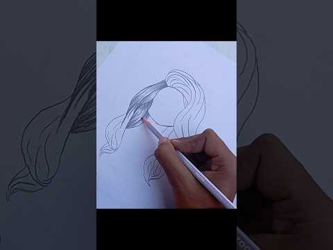 HOW TO DRAW EASY HAIR DRAWING // TUTORIAL VIDEO // Spell Of Drawing #spellofdrawing #tutorialvideo