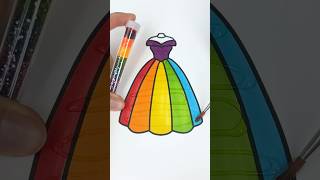 ✨🌈✨#glitter #glitterart #colorfulcreativekids #princess #dress  #rainbow #color