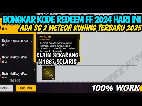 KODE REDEEM FF!! KODE REDEEM FREE FIRE TERBARU 3 Januari 2025 HARI INI‼️