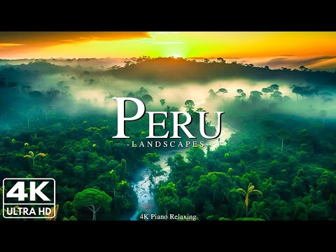 FLYING OVER Peru (4K UHD) Amazing Beautiful Nature Scenery &amp; Relaxing Music, 4K Video HD