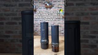 Testing The Cera Portable Espresso Maker And Coffee Grinder #coffee #barista #shorts