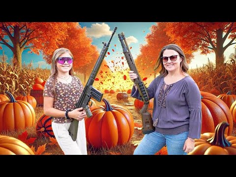 Pumpkin Blasting with Mom!