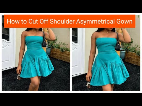 How to Cut Off Shoulder Asymmetrical Gown