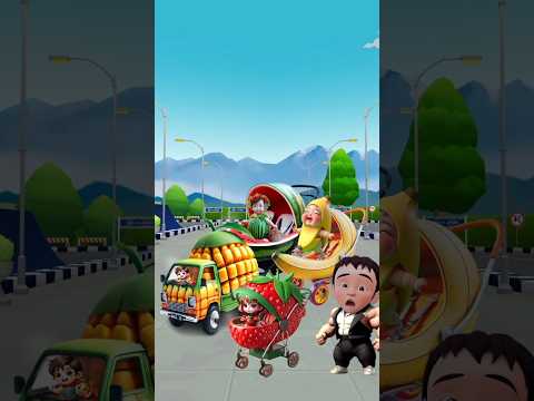Mobil buah buahan lucu #shorts #short #animasi #kartun